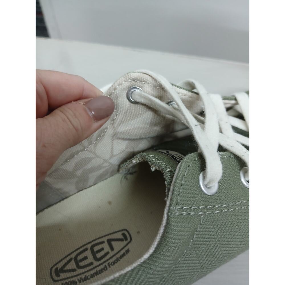 KEEN Women's Elsa Canvas Sneakers size 8 olive green - Picture 7 of 10